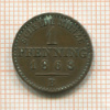 1 пфеннинг. Пруссия 1868г