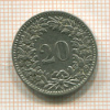 20 раппенов. Швейцария 1909г