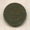 1 крейцер. Баден 1864г
