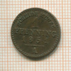 1 пфеннинг. Пруссия 1851г
