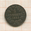 1 крейцер. Бавария 1865г