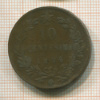 10 сентесимо. Италия 1884г