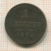 1 крейцер. Австрия 1851г