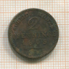 2 пфеннига. Пруссия 1865г
