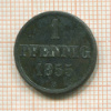 1 пфенниг. Ганновер 1855г