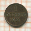 1 пфенниг. Ганновер 1851г