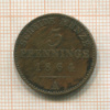 3 пфеннинга. Пруссия 1864г