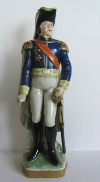 Фигурка офицера. Фарфор. Высота 26 см. Каподимонте (Италия, Неаполь) - ? (Реставрация - голова приклеена)