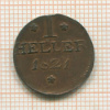 1 геллер. Франкфурт 1821г