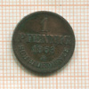 1 пфенниг. Ганновер 1863г