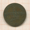 1 пфенниг. Саксония 1863г
