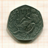 50 пенсов. Остров Мэн 1981г