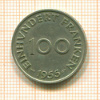 100 франкенов. Саарланд 1955г