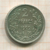 2 франка. Бельгия 1909г