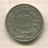 2 франка. Швейцария 1921г