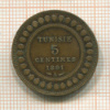 5 франков. Тунис 1891г