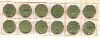 Подборка монет. 50 копеек. 12 шт.