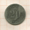 20 пфеннигов. Германия 1875г