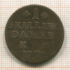 1 скиллинг. Дания 1771г