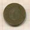 1 скиллинг. Дания 1863г