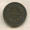 1 крейцер. Баден 1863г