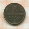 2 пфеннинга. Пруссия 1869г