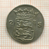 2 стивера. Западная Фрисландия 1791г