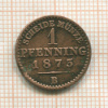 1 пфеннинг. Пруссия 1873г
