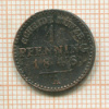 1 пфеннинг. Пруссия 1846г