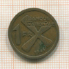 1 франк. Катанга 1961г