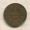 1 крейцер. Баден 1870г