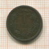 1 крейцер. Венгрия 1868г