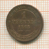 1 пфенниг. Саксония 1868г