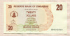 20 долларов. Зимбабве 2006г