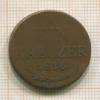 1 крейцер. Австрия 1816г