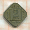 2 анны. Индия 1933г