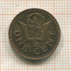 1 цент. Барбадос 1973г
