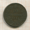 10 сентесимо. Италия 1893г