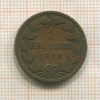 1 крейцер. Баден 1856г