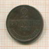 2 пфеннига. Ганновер 1863г