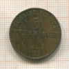 3 пфеннинга. Пруссия 1861г
