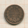 1 крейцер. Баден 1851г