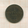 1 пфенниг. Саксония 1865г