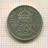 6 пенсов. Великобритания 1942г