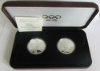 100 франков. Франция. ПРУФ. 2 шт. 100 лет олимпийскому движению. С сертификатом. (Вес каждой  1 унция) 1994г