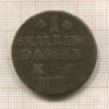 1 скиллинг. Дания 1771г