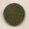 3 пфеннинга. Пруссия 1864г