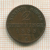 2 пфеннинга. Пруссия 1855г