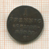 1 пфенниг. Ганновер 1828г