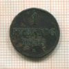 1 пфенниг. Ганновер 1845г